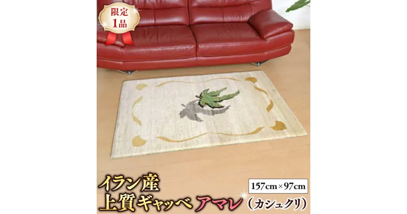 【ふるさと納税】【限定1品】イラン産ギャッベ／カシュクリ 細かな上質ランク 157×97cm アクセントラグ 手織り 草木染め 天然ウール100% 安心の天然素材 絨毯 カーペット ラグ ラグマット（BM-10466） ギャッベ ギャベ イラン 手織り 草木染 ウール100％ 天然素材