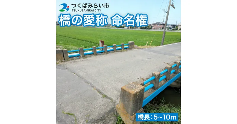 【ふるさと納税】つくばみらい市 橋の愛称 命名権 （橋長5m～10m） 命名権 命名 橋 名づけ 権利 広告 ネーミングライツ