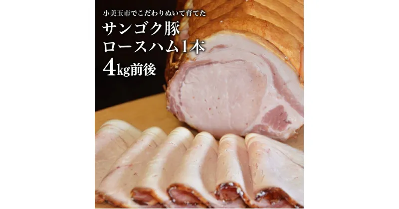 【ふるさと納税】 サンゴク豚 ロースハム1本(約4kg) 【完全受注生産】 ギフト 内祝い 贈答品 茨城県産 国産 送料無料 ロース肉 豚肉 おつまみ 冷蔵 2−J