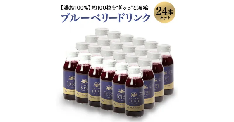 【ふるさと納税】果汁35％ブルーベリー飲料24本セット（180ml×24） 国産 茨城県産 ブルーベリー 特別栽培 無添加 ブルーベリージュース ジュース ギフト 朝どれ 朝採り フルーツ ドリンク 栄養 健康 美容 贈り物 お見舞い 詰め合わせ 9-O