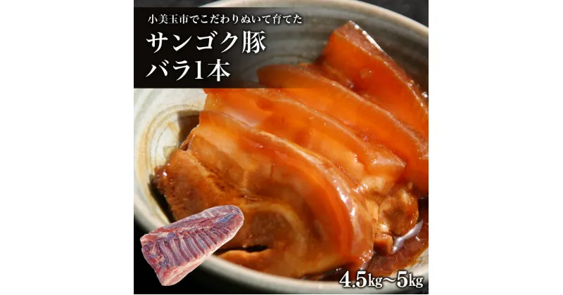 【ふるさと納税】脂身が甘い！サンゴク豚（バラ1本）4.5kg～5kg 豚肉 ブタ肉 お鍋 国産 茨城県産 ギフト プレゼント 冷蔵 2－F