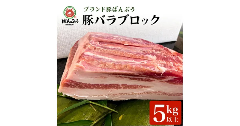 【ふるさと納税】ブランド豚「ばんぶぅ」豚バラブロック1本 ばんぶぅ 豚肉 豚バラ肉 ブロック肉 しゃぶしゃぶ 焼き肉 豚バラ 真空パック しゃぶしゃぶ肉 焼肉用 お鍋用 ブタ肉 国産 茨城県産 ギフト プレゼント 冷蔵 高級部位 ブランド豚 42－D