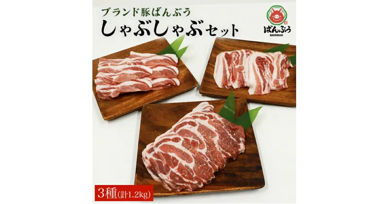 【ふるさと納税】ブランド豚「ばんぶぅ」しゃぶしゃぶセット 合計1.2kg ばんぶぅ 豚肉 豚バラ肉 しゃぶしゃぶ しゃぶしゃぶセット 豚バラ ロース 肩ロース しゃぶしゃぶ肉 豚しゃぶ お鍋 ブタ肉 国産 茨城県産 ギフト プレゼント 冷凍 ブランド豚 高級部位 42-J