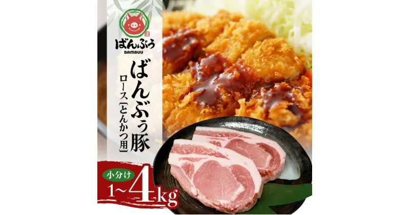 【ふるさと納税】ブランド豚「ばんぶぅ」小分け ロース とんかつ用 選べる 1kg 2kg 4kg 冷凍便 1キロ 大容量 たっぷり 豚肉 豚ロース トンカツ ロースかつ ロースカツ 豚カツ ぶた肉 ブタ肉 国産 茨城県産 ギフト プレゼント お祝い ご褒美 必勝祈願 合格祈願