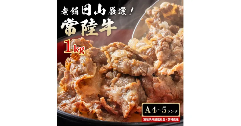 【ふるさと納税】常陸牛 小間切れ肉 1kg （茨城県共通返礼品） こま切れ 切り落とし 黒毛和牛 焼肉 煮物 料理 お祝い 贈答品 ギフト プレゼント 内祝い 47-V