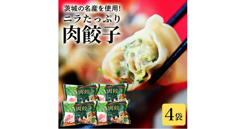 【ふるさと納税】【数量限定】 ニラたっぷり肉餃子 4袋 肉餃子30個×4袋 120個 ニラ ぎょうざ ギョウザ 餃子 ニラ にら ローズポーク 豚肉 小美玉産 茨城県産 名産 冷凍 17-AB