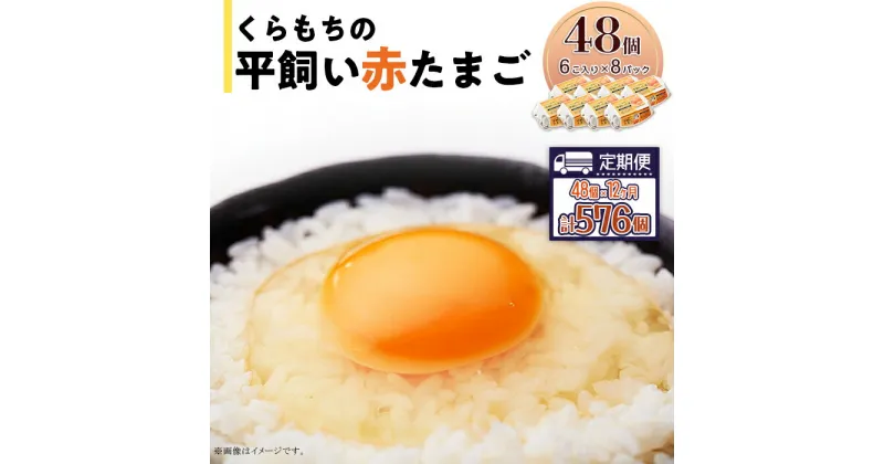 【ふるさと納税】くらもちの農場から平飼いたまご 赤玉子 新鮮 赤玉 定期便 高級 平飼い 健康 飼育 国産 鶏 鳥 鶏卵 卵 タマゴ お菓子 朝食 生卵 卵かけごはん TKG 457 たまご 48個 8パック 定期便 12カ月 計576個 小分け 新鮮 赤 玉子 卵 タマゴ くらもちの農場 平飼い