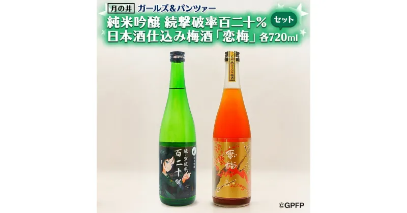 【ふるさと納税】純米吟醸 続撃破率百二十％ 720ml 日本酒 仕込 梅酒 恋梅 720ml 2本 セット ガルパン コラボ 国産梅 月の井 大洗 地酒 茨城 ガールズ＆パンツァー