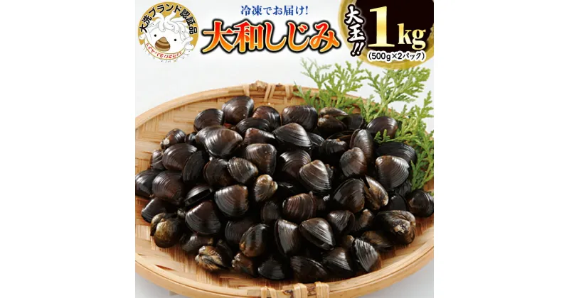 【ふるさと納税】大和 しじみ 1kg (500g×2) 大玉 冷凍 砂抜き済 大洗町 ブランド認証品 三大産地 涸沼産 レシピ付 シジミ 蜆