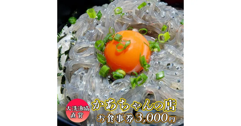 【ふるさと納税】漁協直営 かあちゃんの店 3,000円 お食事券 ご優待券 地魚 シラス 生シラス丼 漁師料理 旬の魚