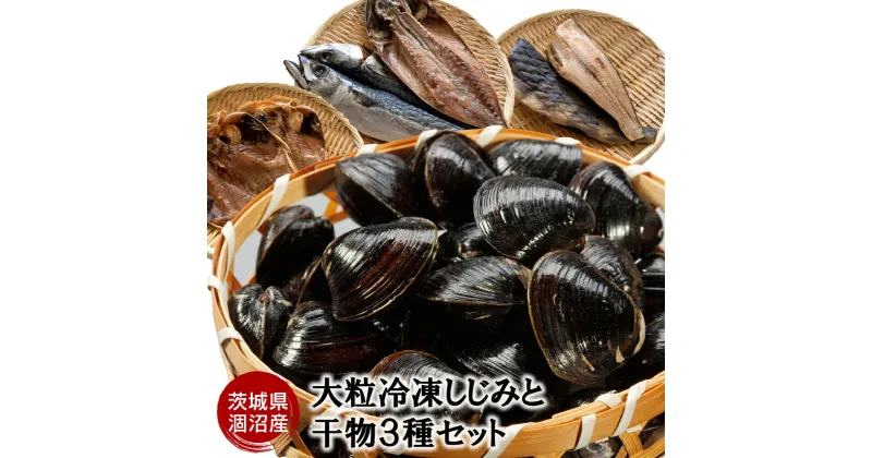 【ふるさと納税】涸沼産 大粒 冷凍 シジミ 1.5kg 干物 3点セット （サバ ホッケ 目光） しじみ 蜆 大和しじみ ヤマトシジミ 大玉 砂抜き済 冷凍 味噌汁 スープ 魚貝類 貝 オルニチン コハク酸 サバ ホッケ 目光 小分け