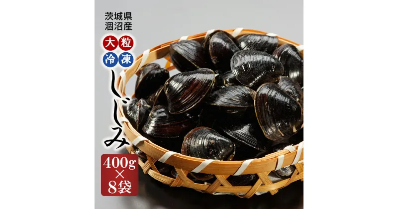 【ふるさと納税】涸沼産 大粒 冷凍 シジミ 3.2kg （400g×8袋） しじみ 蜆 大和しじみ ヤマトシジミ 大玉 砂抜き済 冷凍 味噌汁 スープ 魚貝類 貝 オルニチン コハク酸 小分け