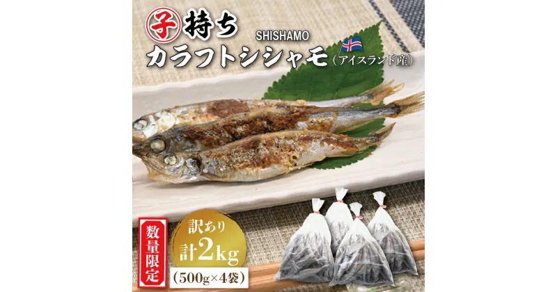 【ふるさと納税】 【数量限定！】 子持ち カラフトシシャモ 2kg (500g×4袋) 訳アリ シシャモ ししゃも カラフトししゃも 大洗 規格外 訳あり わけあり 傷 ヤマイシ アイスランド産