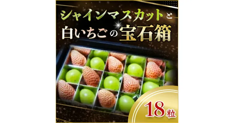 【ふるさと納税】【2024年8月より順次発送】シャインマスカットと白いちごの宝石箱18粒(県内共通返礼品:石岡市産)【配送不可地域：離島・北海道・沖縄県・信越、北陸・東海・近畿・中国・四国・九州】【1398936】