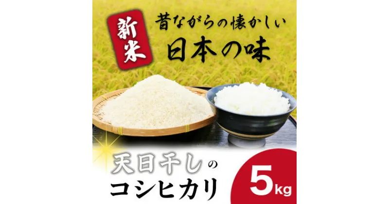 【ふるさと納税】令和6年産新米コシヒカリ精米5kg 昔ながらの天日干し【配送不可地域：離島】【1545978】