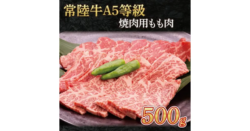 【ふるさと納税】常陸牛A5等級　焼肉用500g(もも肉)（AC001）