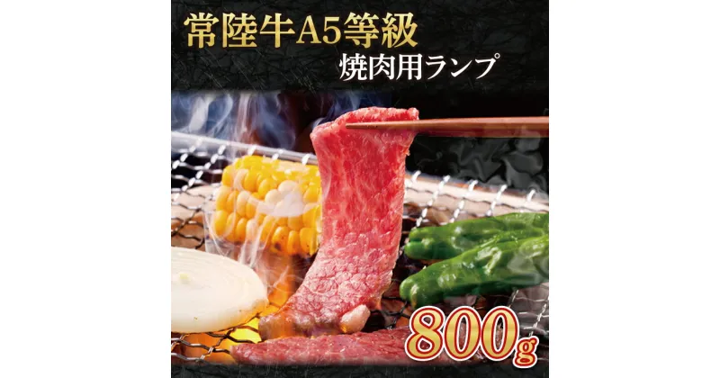 【ふるさと納税】常陸牛A5等級　焼肉用800g（ランプ）（AC004）