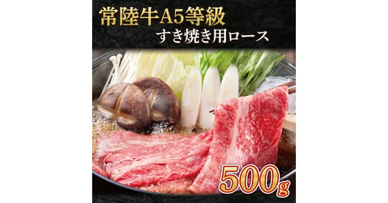 【ふるさと納税】常陸牛A5等級　すき焼き用500g（ロース）（AC009）