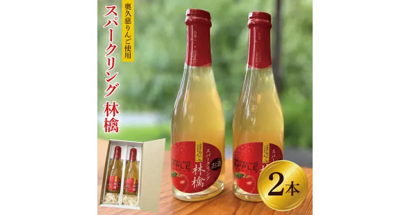 【ふるさと納税】スパークリング 林檎 375ml (箱入り)× 2本 セット 果汁50％ ふじりんご100％使用(BJ002)