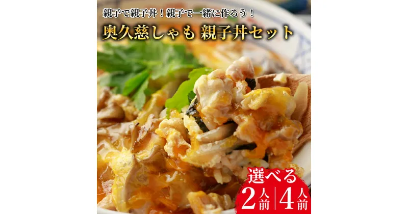 【ふるさと納税】【選べる】親子で親子丼！親子で一緒に作ろう！奥久慈しゃも 親子丼セット （AR010）