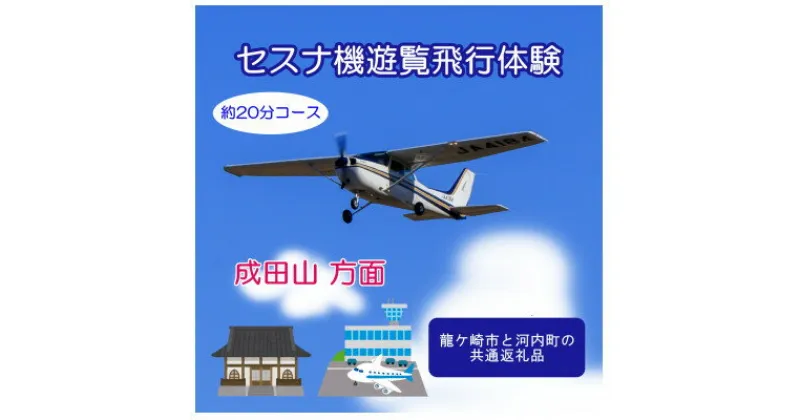 【ふるさと納税】【ペア】セスナ機遊覧飛行体験〈約20分コース〉(フライトD)　龍ケ崎市と河内町の共通返礼品【配送不可地域：離島・沖縄県】【1538705】