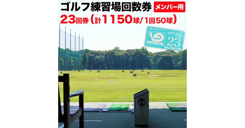 【ふるさと納税】ゴルフ練習場回数券 23回券（1150球） メンバー用 イベントやチケット ゴルフ場利用券 打ちっぱなし 回数券　アウトドア メンバー