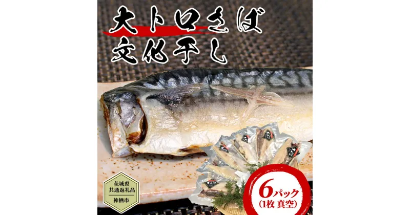 【ふるさと納税】【茨城県共通返礼品／神栖市】 大トロ さば文化干し （1枚 真空 × 6パック ） さば サバ 干物 塩 文化干し 食欲の秋