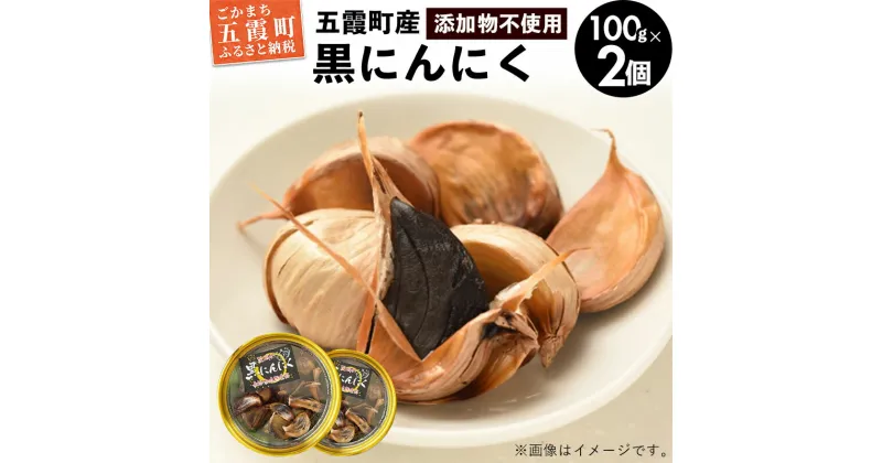 【ふるさと納税】茨城県五霞町産黒にんにく(100g×2個) ／ ニンニク 大蒜 黒にんにく 発酵 熟成 無添加 野菜 茨城県 五霞町 五霞町産 特産品 【1228055】