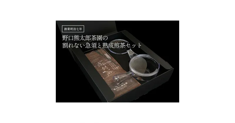 【ふるさと納税】創業明治7年野口徳太郎商店　割れない急須と熟成煎茶セット