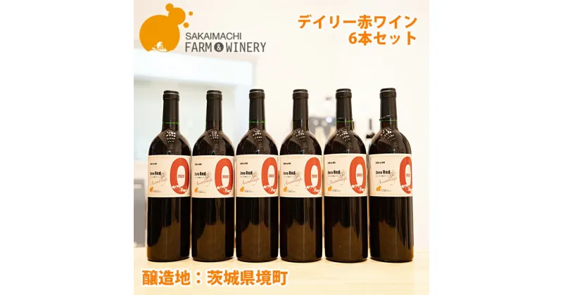 【ふるさと納税】 デイリー赤ワイン6本セット｜ ワイン 洋酒 赤ワイン 境町ワイン