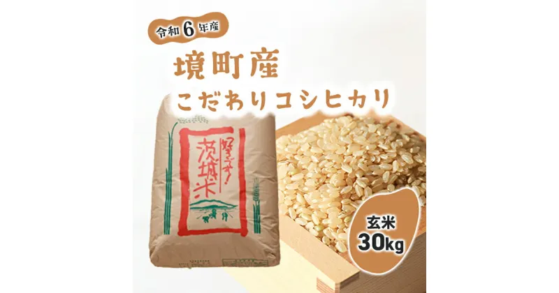 【ふるさと納税】【令和6年産】境町のこだわり玄米「コシヒカリ」30kg