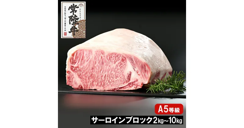 【ふるさと納税】常陸牛(ひたちぎゅう) A5等級 サーロインブロック 2kg～10kg｜肉 牛肉 和牛 国産 茨城県産 A4 A5