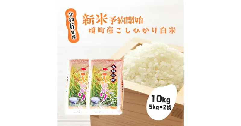 【ふるさと納税】【令和6年産】境町のこだわり白米「コシヒカリ」10kg(5kg×2袋) | 米 2024年産 茨城県産