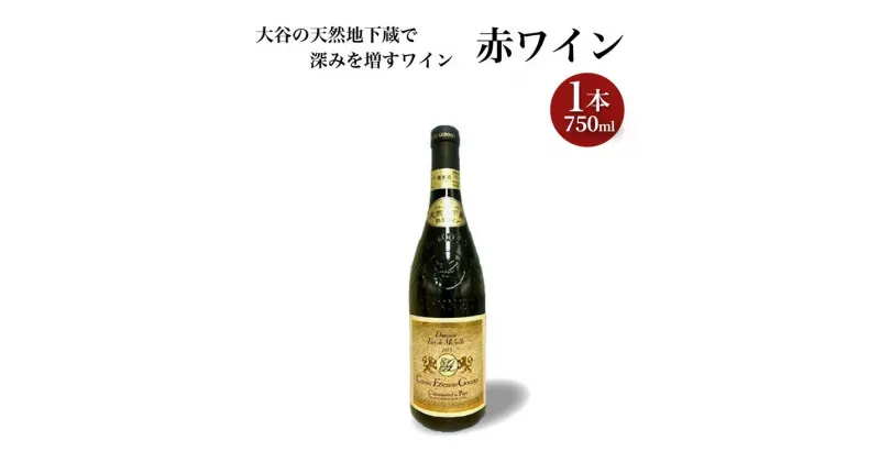 【ふるさと納税】大谷の天然地下蔵で深みを増すワイン 赤ワイン 1本【 赤ワイン お酒 ギフト 栃木県 宇都宮市 】※配送不可地域：離島