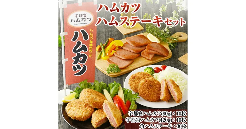 【ふるさと納税】ハムカツ屋さんの ハムカツ ハムステーキセット【 おかず お惣菜 冷凍 栃木県 宇都宮市 】