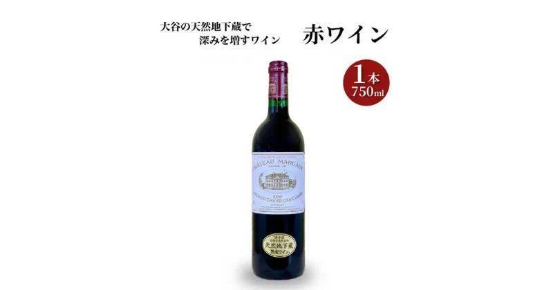 【ふるさと納税】大谷の天然地下蔵で深みを増すワイン 赤ワイン　1本【 赤ワイン お酒 ギフト 栃木県 宇都宮市 】※配送不可地域：離島