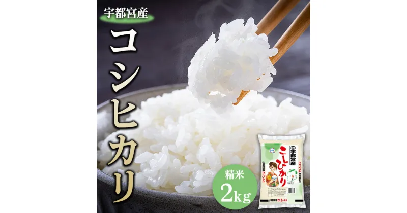 【ふるさと納税】【令和6年産】宇都宮産 コシヒカリ 精米 2kg　※2024年10月上旬～2025年9月中旬頃に順次発送予定