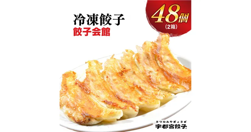 【ふるさと納税】【餃子会館】餃子 24個入り×2箱【ぎょうざ ギョウザ ギョーザ 冷凍食品 冷凍餃子 惣菜 夜ご飯 おかず おつまみ 手軽 時短 お取り寄せ グルメ 送料無料 栃木県 宇都宮市】※配送不可地域：離島