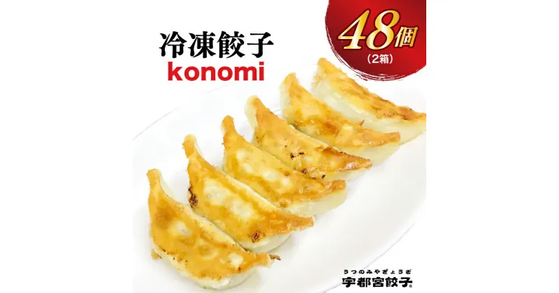 【ふるさと納税】【konomi】餃子24 個入×2箱【ぎょうざ ギョウザ ギョーザ 冷凍食品 冷凍餃子 惣菜 夜ご飯 おかず おつまみ 手軽 時短 お取り寄せ グルメ 送料無料 栃木県 宇都宮市】※配送不可地域：離島