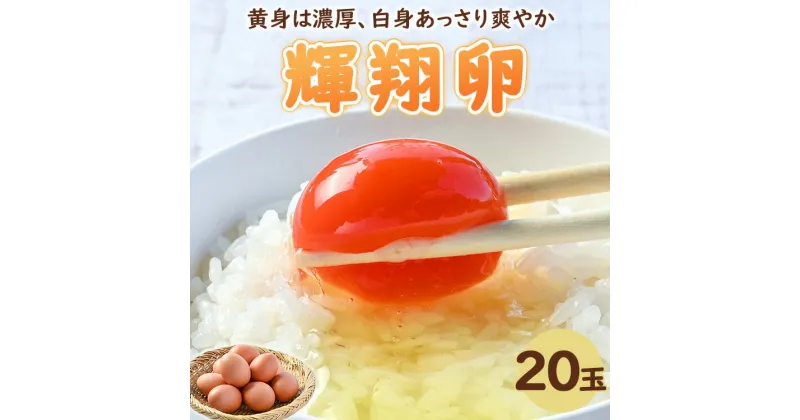 【ふるさと納税】黄身は濃厚、白身あっさり爽やか こだわり卵【輝翔卵】20玉※着日指定不可※離島への配送不可