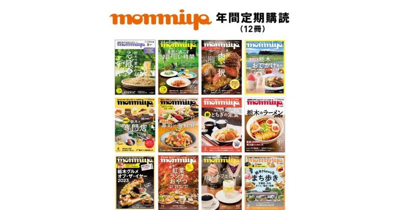 【ふるさと納税】【年間定期購読】【最新号を毎月お届け！】栃木県のタウン情報誌 monmiya定期購読　※離島への配送不可