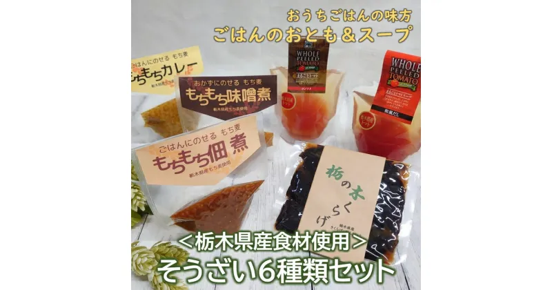 【ふるさと納税】＜栃木県産食材使用＞　そうざい6種類セット　（まるごとスープ、栃のきくらげ等×各1）【一品ごはん おかず 食卓の彩 おいしいスープ たっぷり惣菜 地元の味 地元の素材 ごはんのお供 栃木県 足利市 】