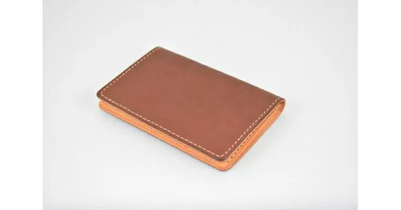 【ふるさと納税】【全7色】栃木レザーの名刺入れ 約30枚収納 ポケット3つ Card holder 01/チョコ/minca　412