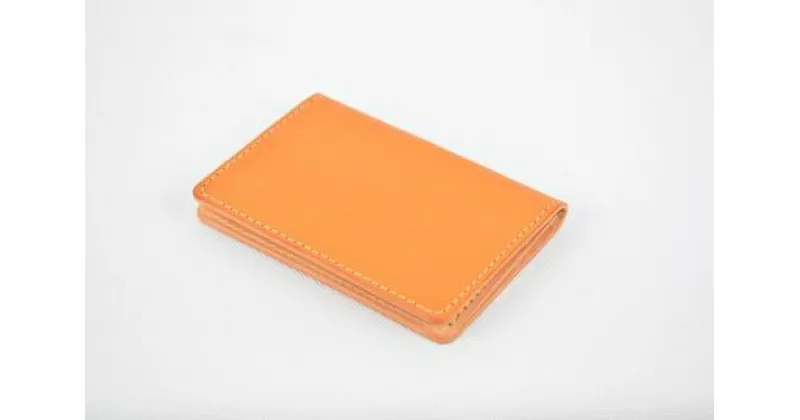 【ふるさと納税】【全7色】栃木レザーの名刺入れ 約30枚収納 ポケット3つ Card holder 01/キャメル/minca　412