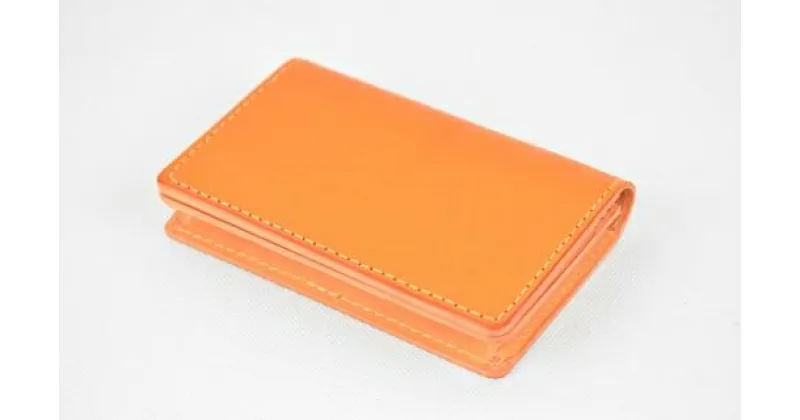 【ふるさと納税】【全7色】栃木レザーの名刺入れ 約50枚収納 ポケット4つ Card holder 02/キャメル/minca　416