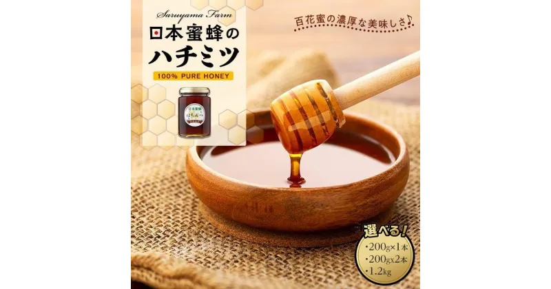 【ふるさと納税】日本蜜蜂のハチミツ100％！（200g／200g×2／1.2kg）はちみつ 高級 自然食品 無添加 ニホンミツバチ