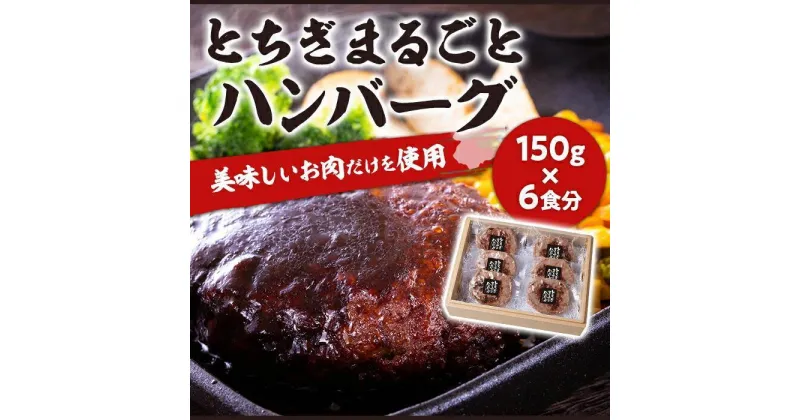 【ふるさと納税】とちぎまるごとハンバーグ150g × 6食　自家製ソース6袋付き ｜肉 お肉 和牛 ハンバーグ