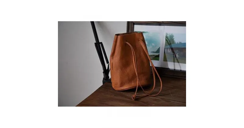 【ふるさと納税】【レザー巾着】Drawstring bag　カラー：Red Brown | かばん ファッション 人気 おすすめ 送料無料