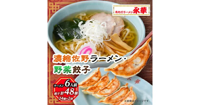 【ふるさと納税】【佐野餃子(中)野菜餃子24個4人前】×2袋と【濃縮佐野ラーメン】6人前【配送不可地域：離島・沖縄県】【1061581】