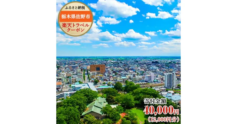 【ふるさと納税】栃木県佐野市の対象施設で使える楽天トラベルクーポン寄付額40,000円